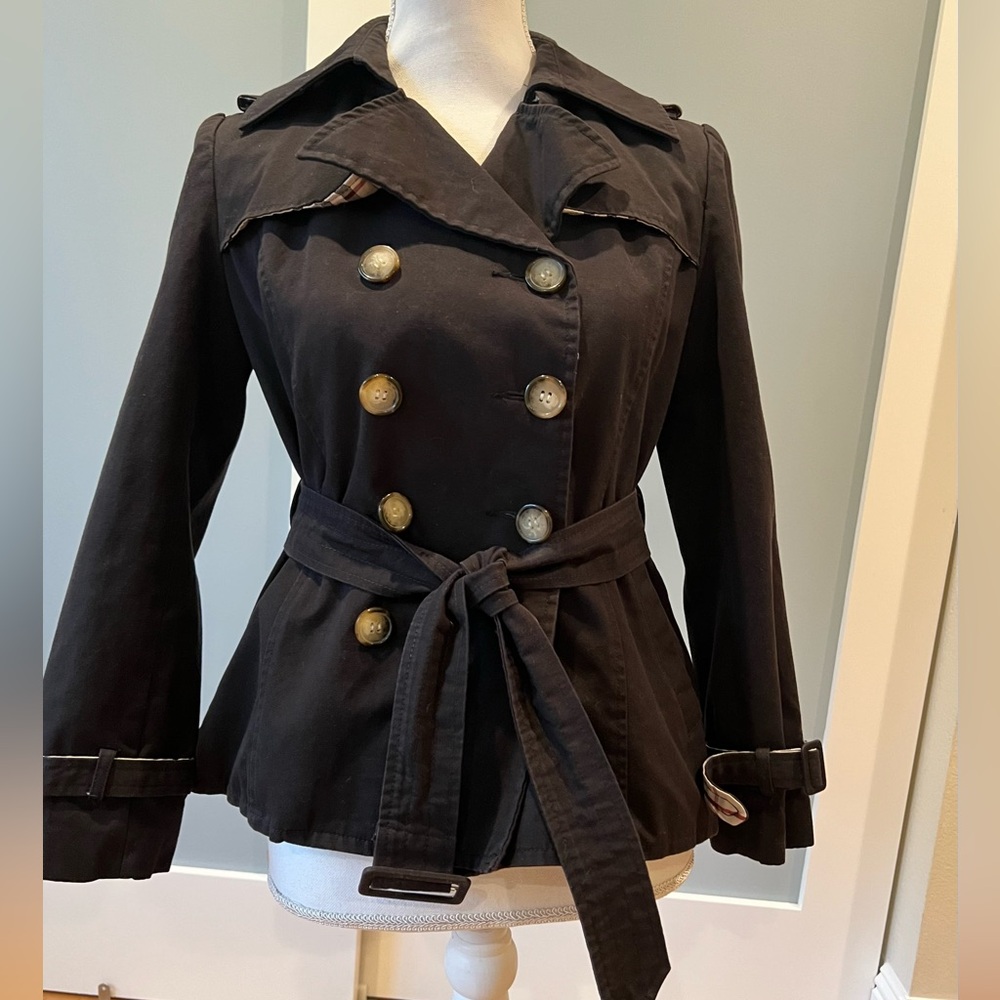 Burberry Black Double-Breasted Trench Coat